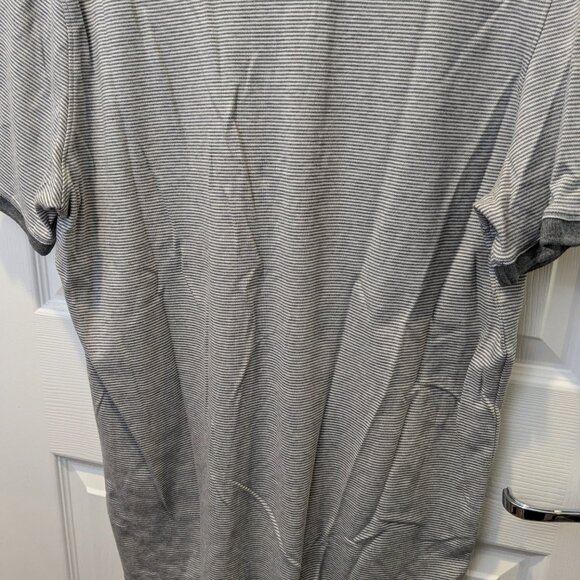 Calvin Klein Men's Liquid Touch XL Gray Stripe Collared Shirt - Picture 10 of 12